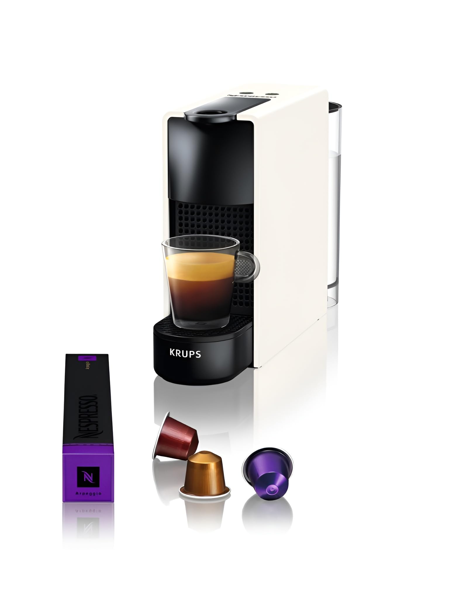 Machine à Café Essenza Mini Blanche 19 Bars – Expresso & Lungo, 14 Capsules Offertes | YY2912FD
