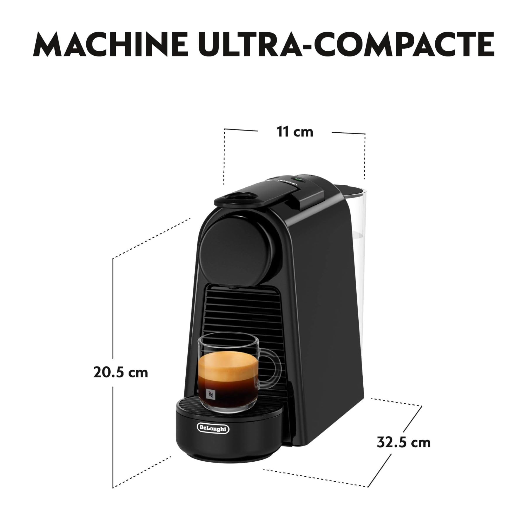 Machine à Café Essenza Mini Noir 19 Bars – Expresso & Lungo + Kit de Bienvenue | EN85.B