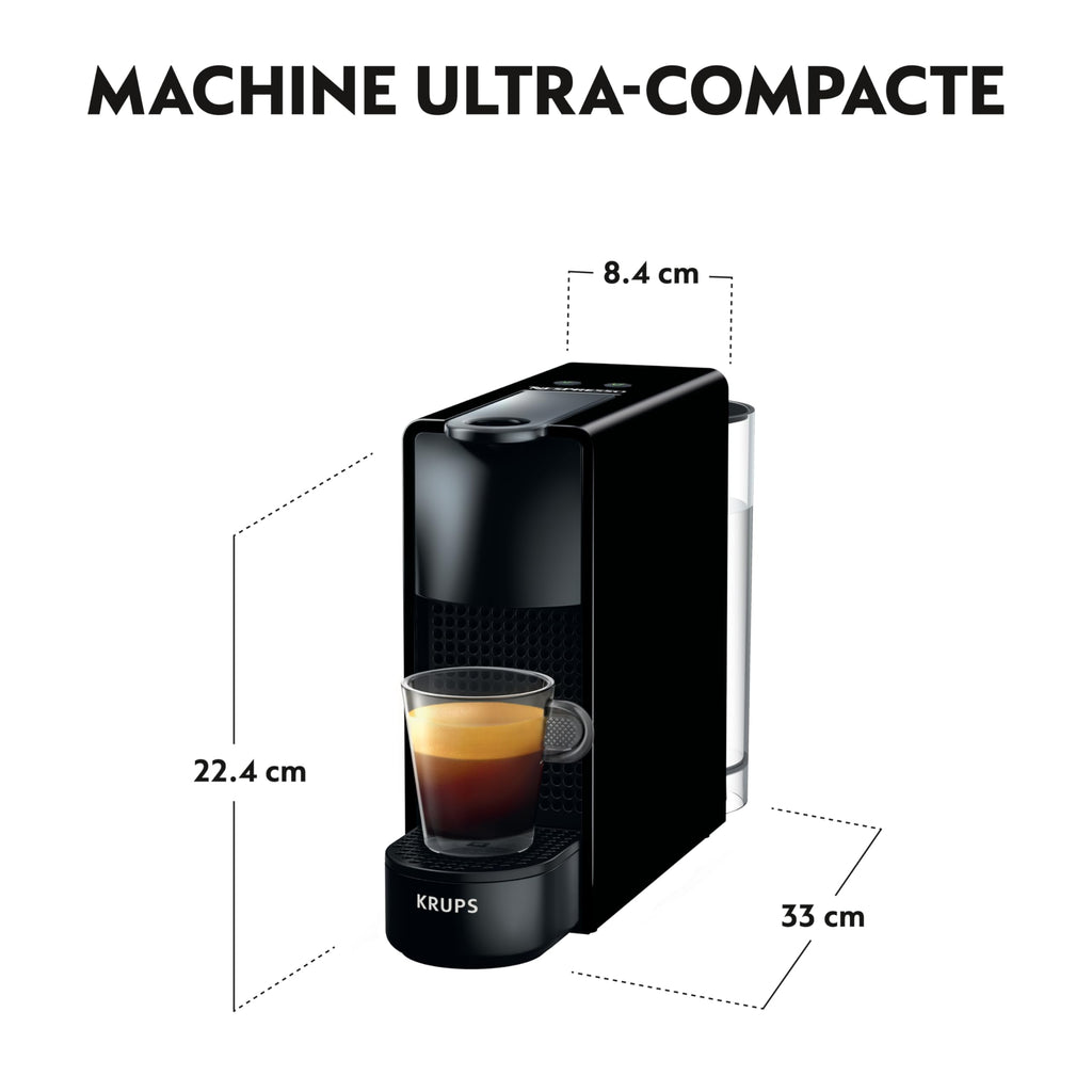Machine à Café Essenza Mini Noir 19 Bars – Ultralégère, Réparabilité 15 Ans | YY2910FD