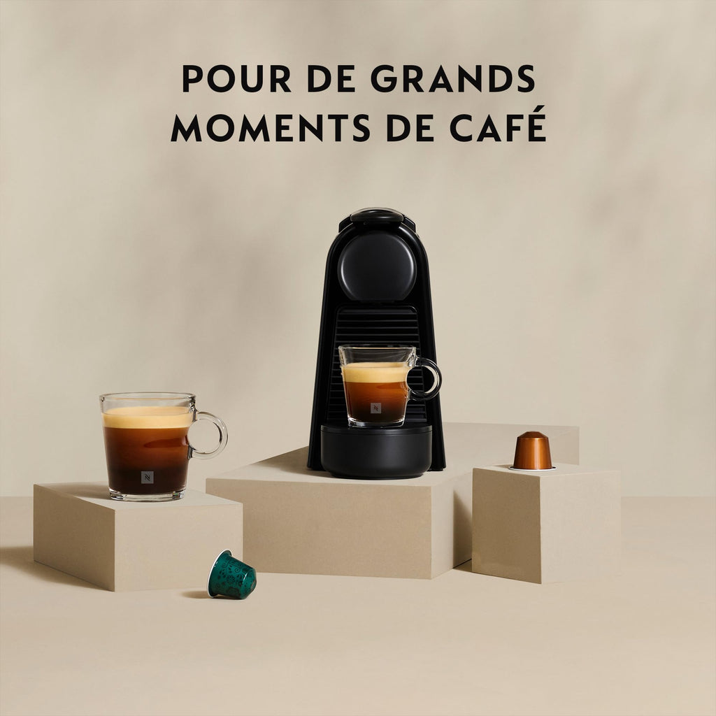 Essenza Mini Noir Mat – Machine à Café à Capsules 19 Bars, Kit de Bienvenue Inclus | EN85.BKMT