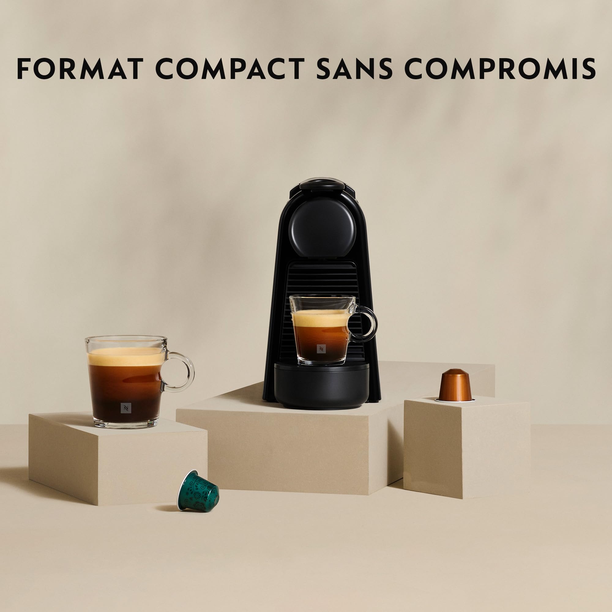Machine à Café Essenza Mini Noir Piano 19 Bars – Design Compact, Expresso & Lungo | EN85.B