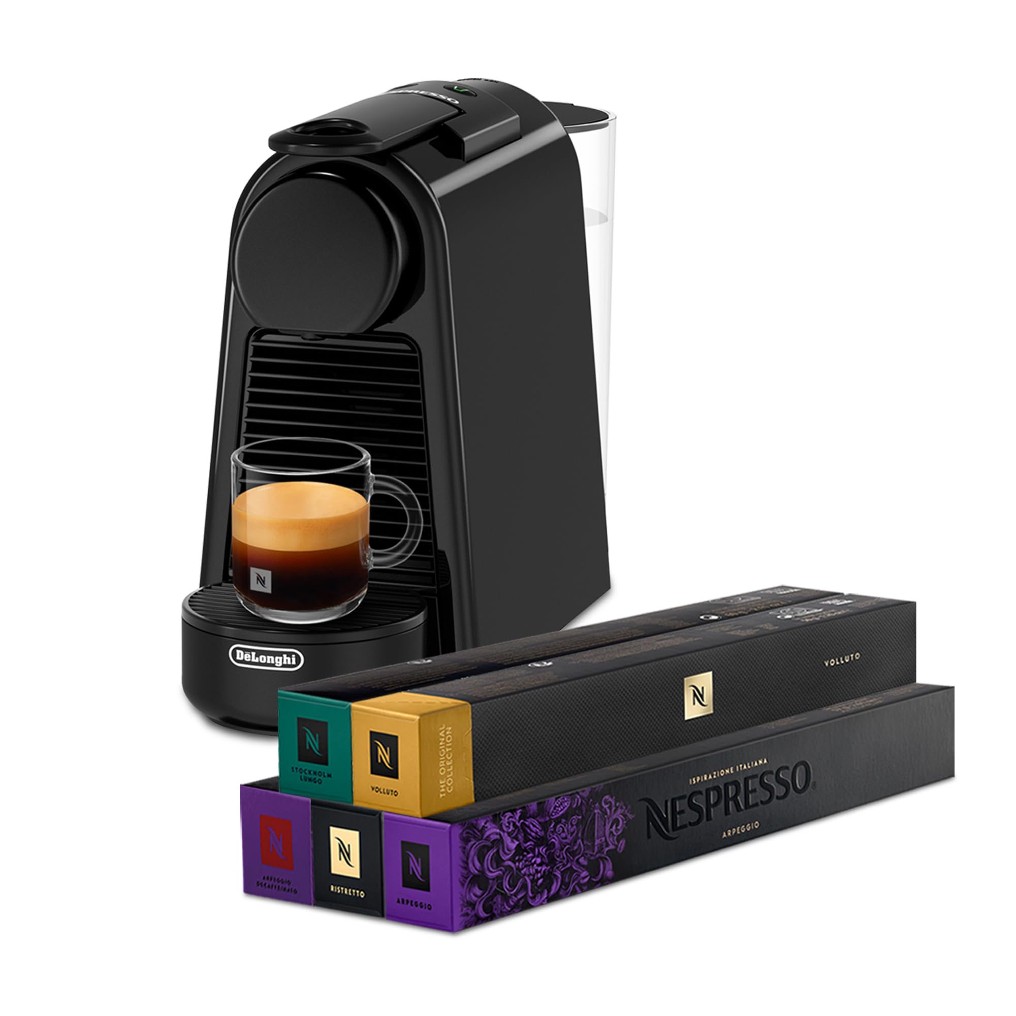 Machine à Café Essenza Mini Noir Piano 19 Bars – Design Compact, Expresso & Lungo | EN85.B