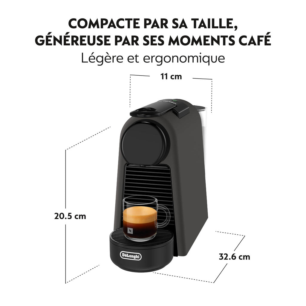 Essenza Mini Noir Mat – Machine à Café à Capsules 19 Bars, Kit de Bienvenue Inclus | EN85.BKMT