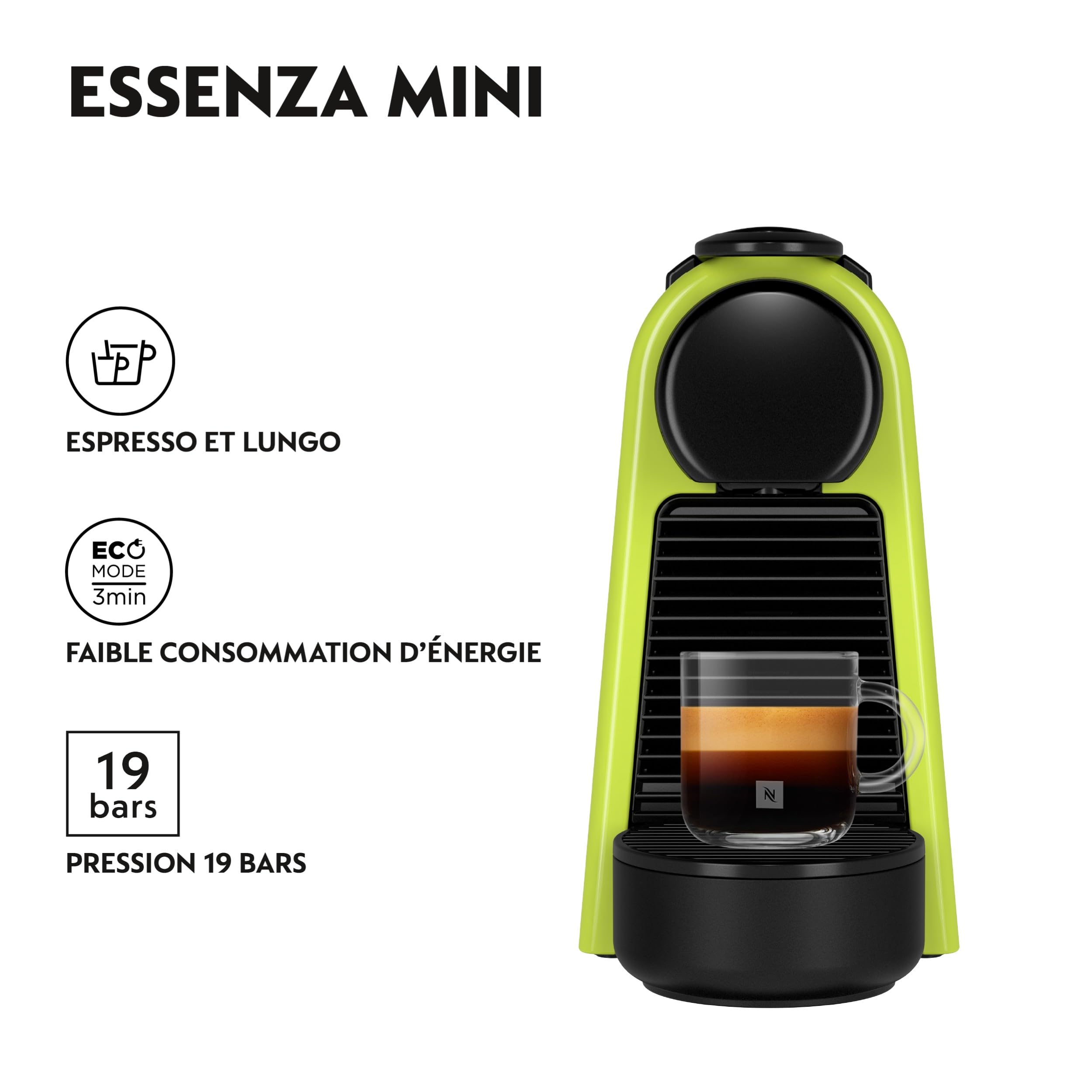 Machine à Café Essenza Mini Citron Vert 19 Bars + Kit de Bienvenue | EN85.L
