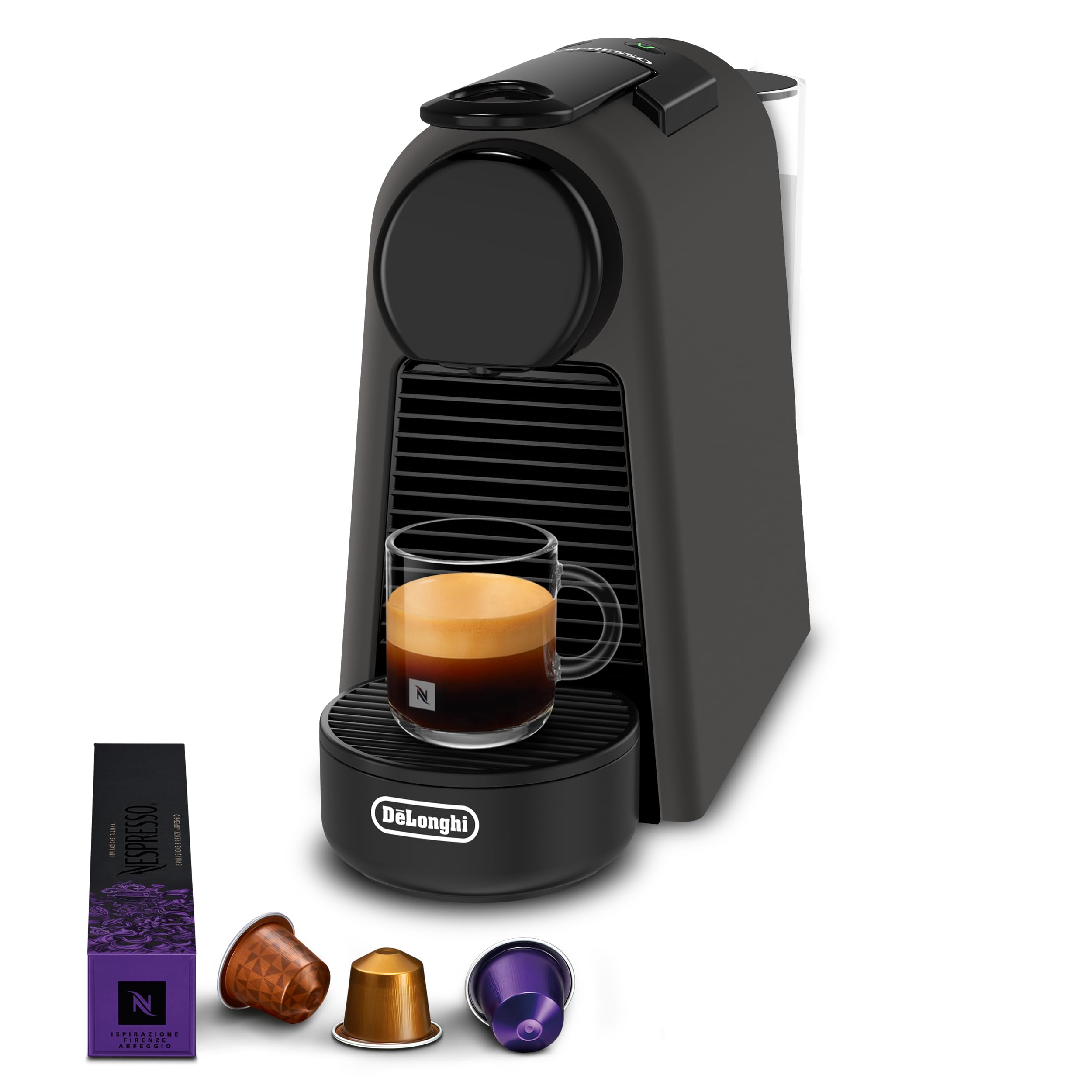 Essenza Mini Noir Mat – Machine à Café à Capsules 19 Bars, Kit de Bienvenue Inclus | EN85.BKMT
